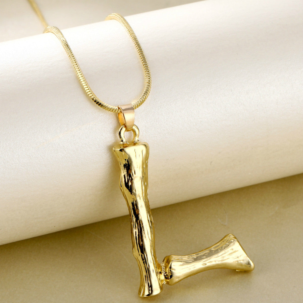 Metal Personality Bamboo Golden English Letter Fashion Necklaces