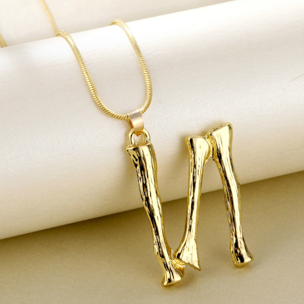 Metal Personality Bamboo Golden English Letter Fashion Necklaces