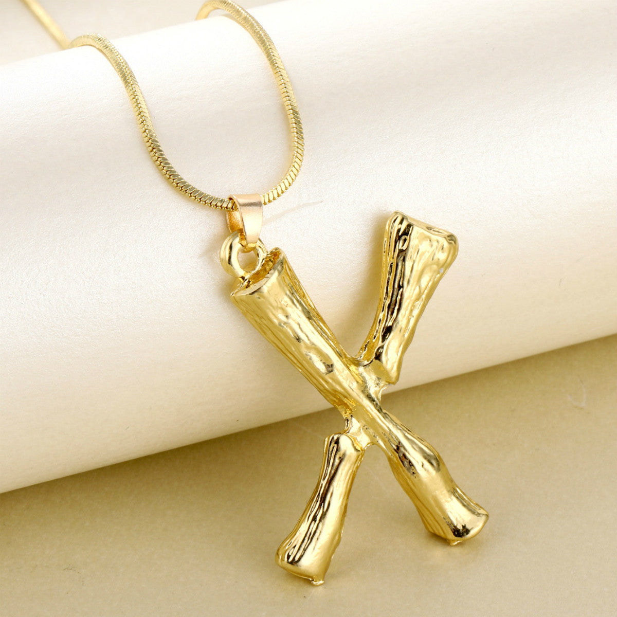 Metal Personality Bamboo Golden English Letter Fashion Necklaces