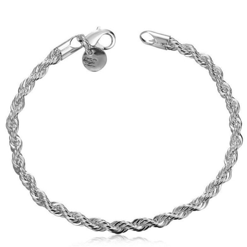 Sier Twist Popular Flash Twisted String Bracelet