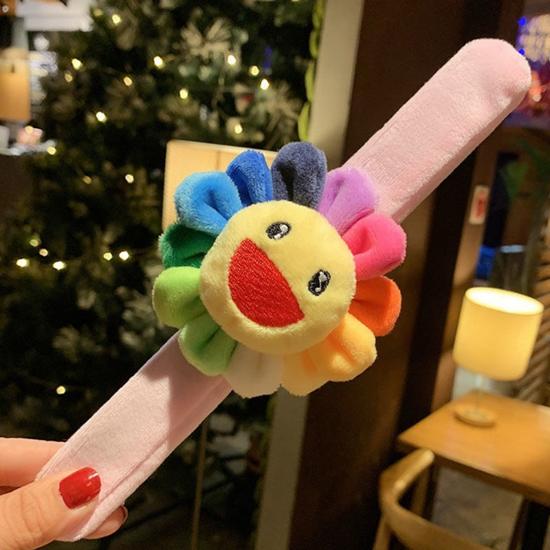 Children's Plush Cartoon Pop Cute Sun Flower Couple Bracelet