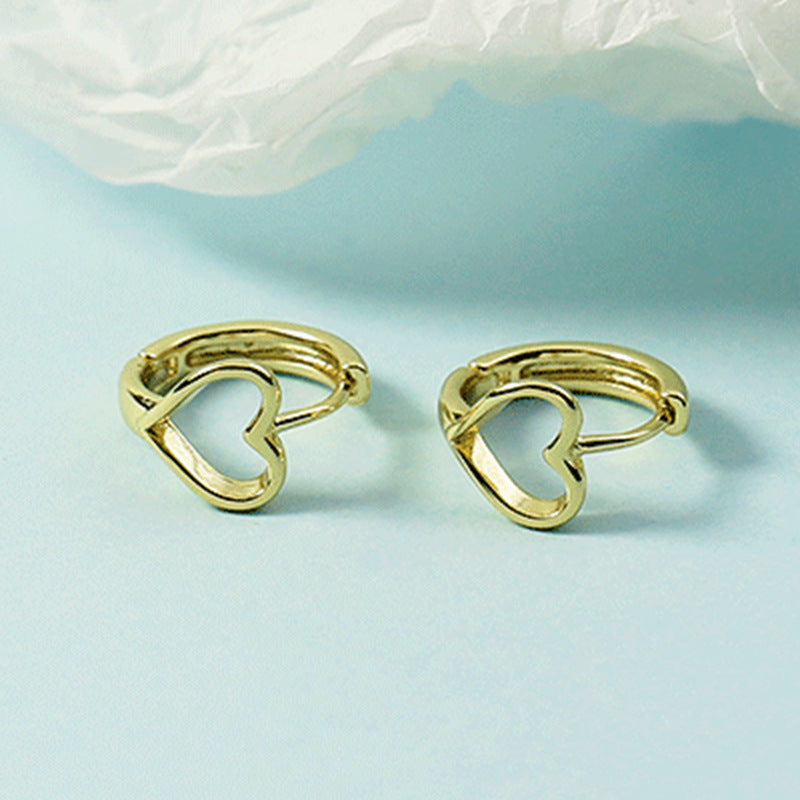 Korean Style Hollow Love Clip Simple Ear Buckle