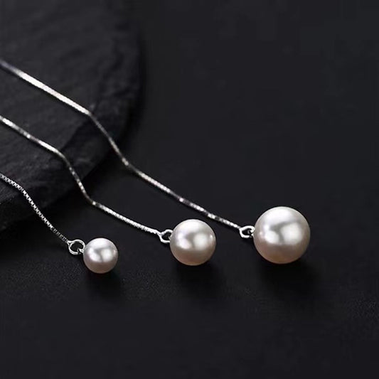 Women's Sier Shell Pearl Thread Elegant High-grade Ear Line