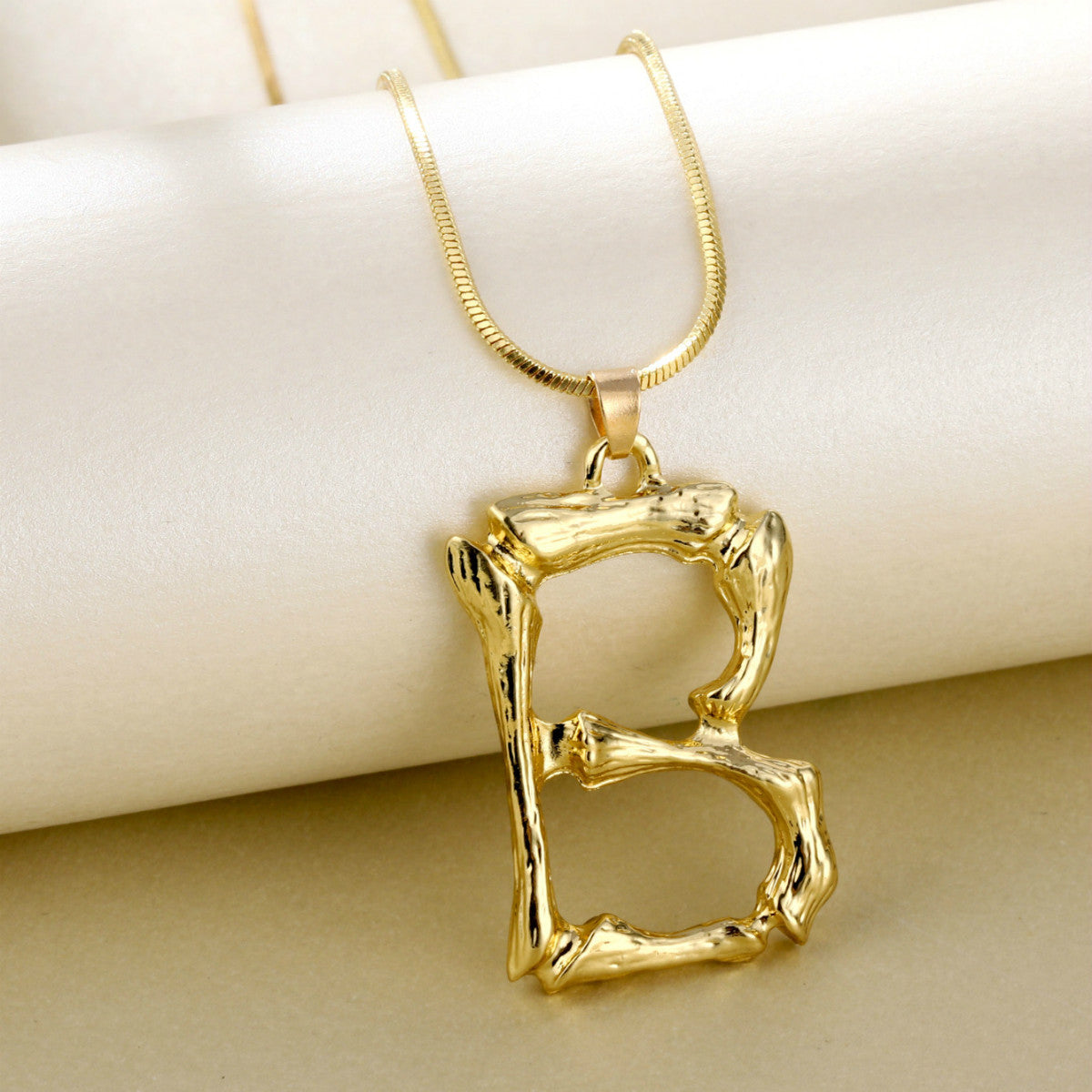 Metal Personality Bamboo Golden English Letter Fashion Necklaces