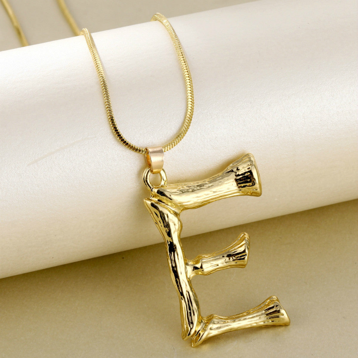 Metal Personality Bamboo Golden English Letter Fashion Necklaces