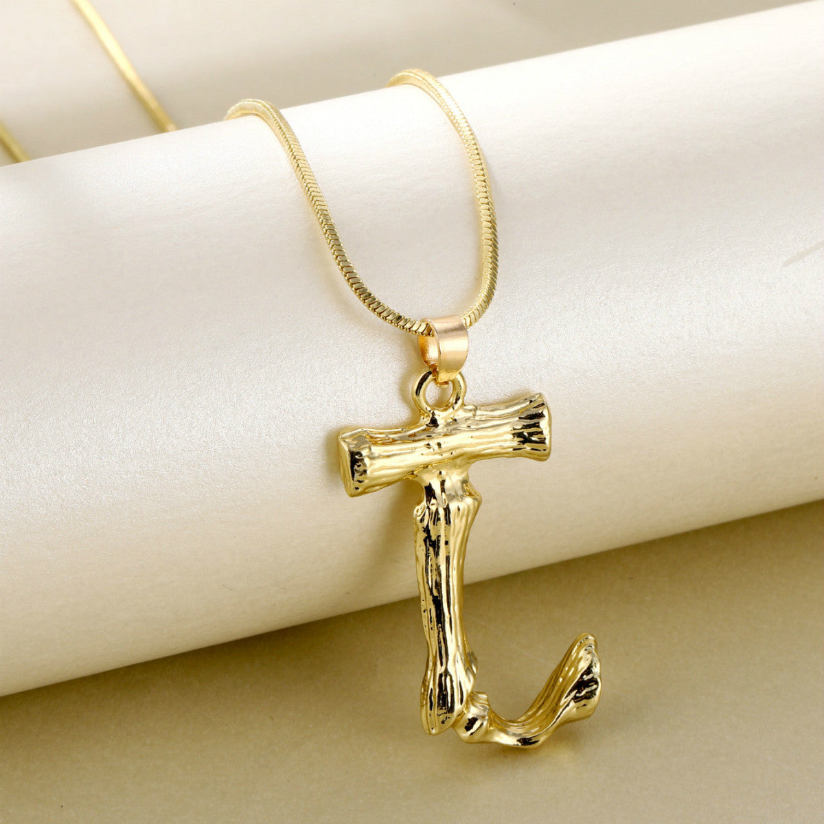 Metal Personality Bamboo Golden English Letter Fashion Necklaces