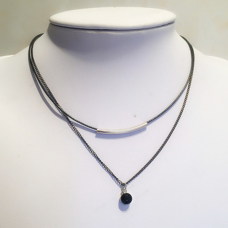 Black Fashion Irregular Chain Trendy Clavicle Versatile Necklace