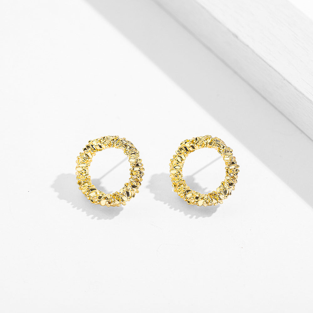 Stylish Simple Versatile Alloy Geometric Warping Earrings