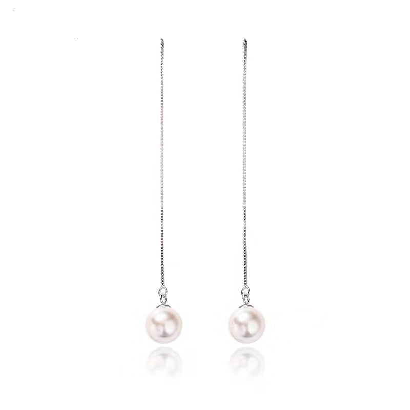Women's Sier Shell Pearl Thread Elegant High-grade Ear Line