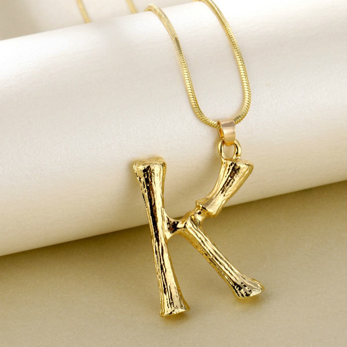 Metal Personality Bamboo Golden English Letter Fashion Necklaces