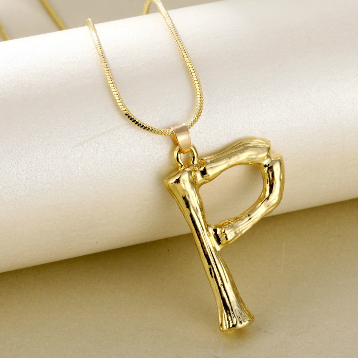 Metal Personality Bamboo Golden English Letter Fashion Necklaces