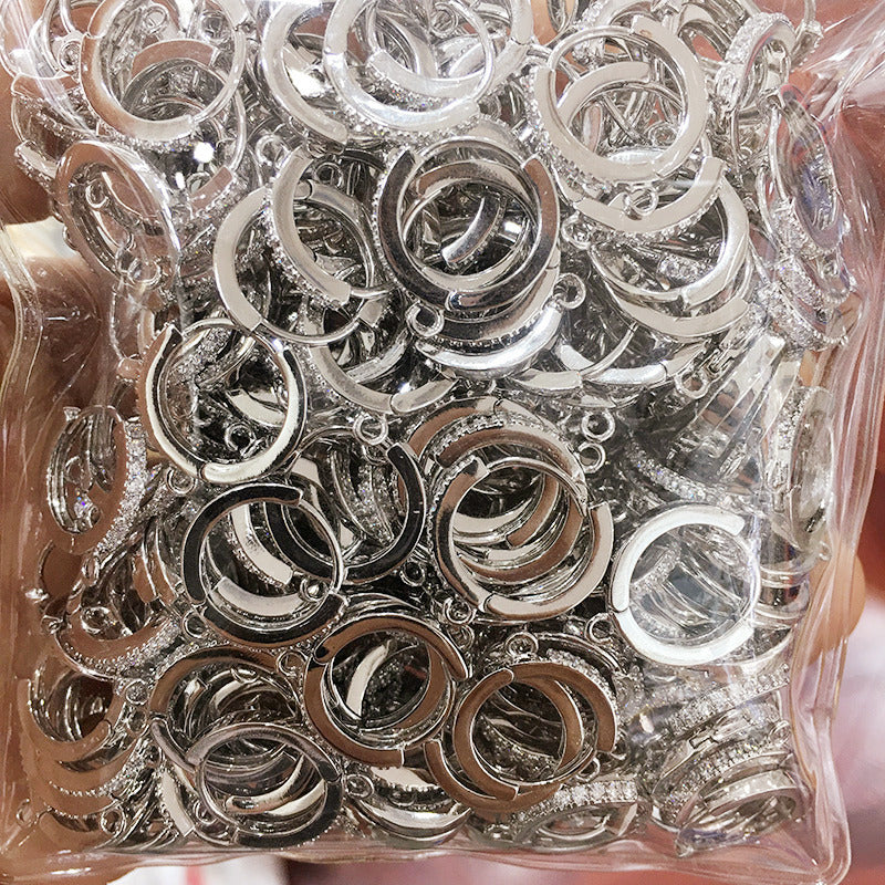 Retention Gilded Clip Micro Inlaid Zircon Material Simple Ear Buckle
