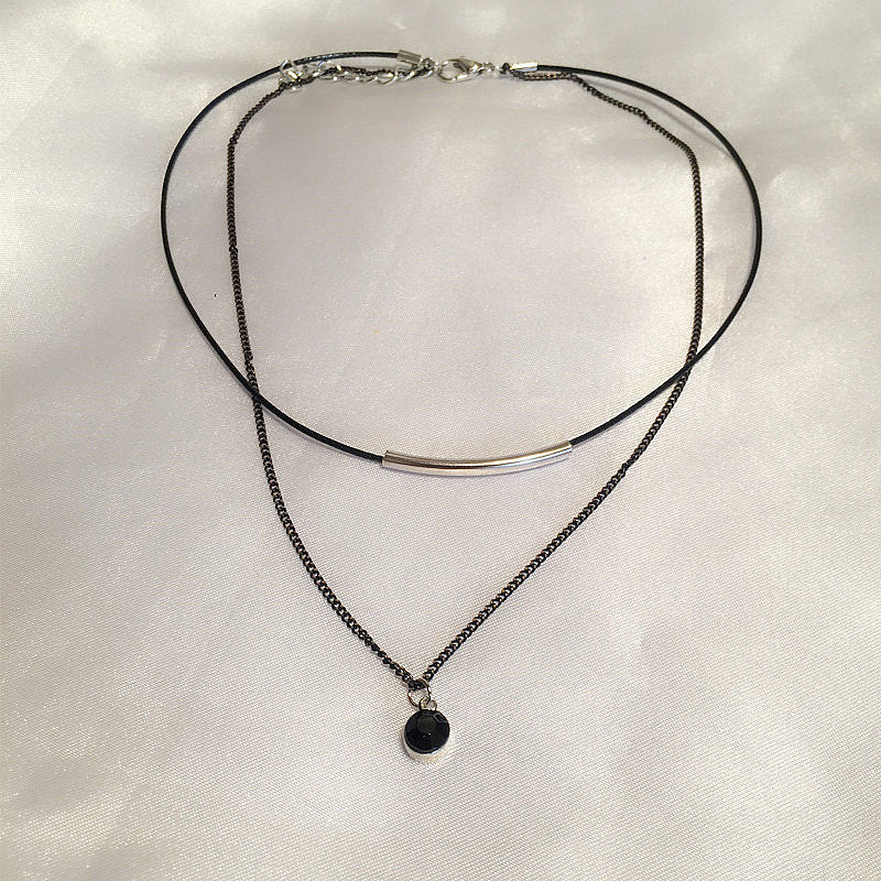 Black Fashion Irregular Chain Trendy Clavicle Versatile Necklace