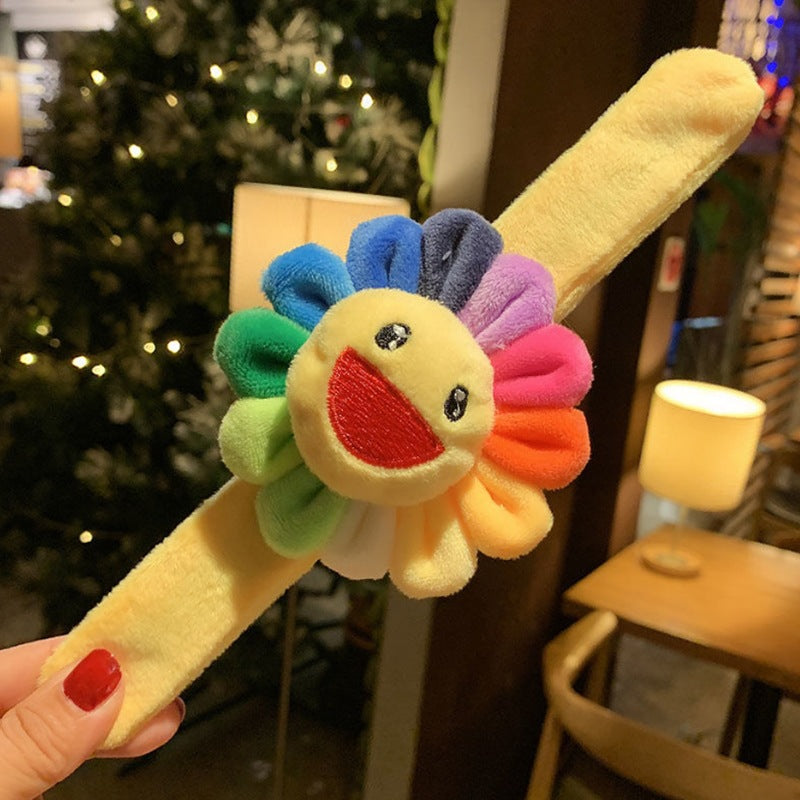 Children's Plush Cartoon Pop Cute Sun Flower Couple Bracelet