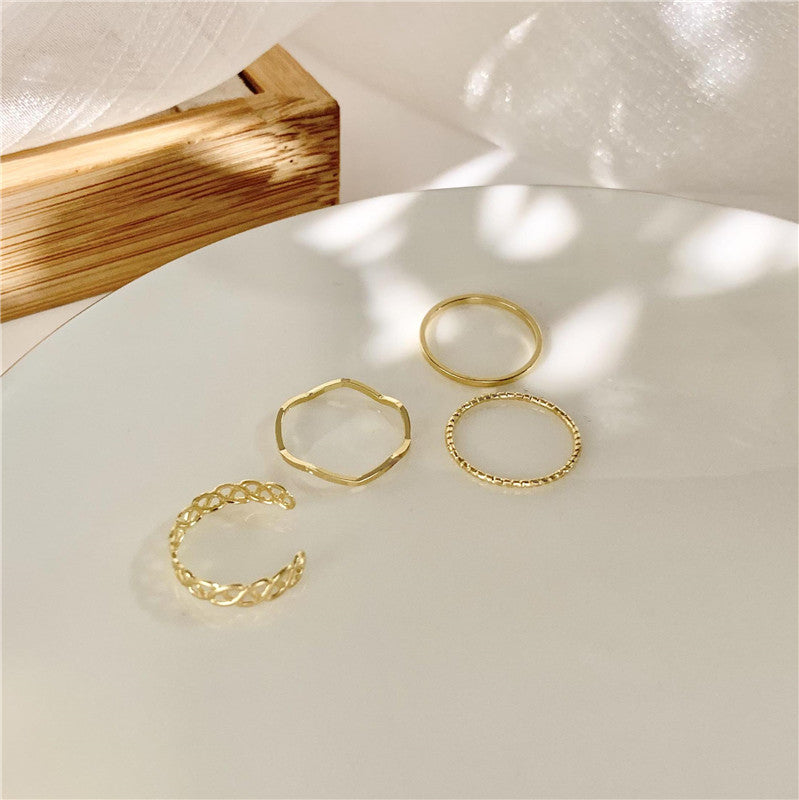 Style Twist Wave Set Combined Female Rings