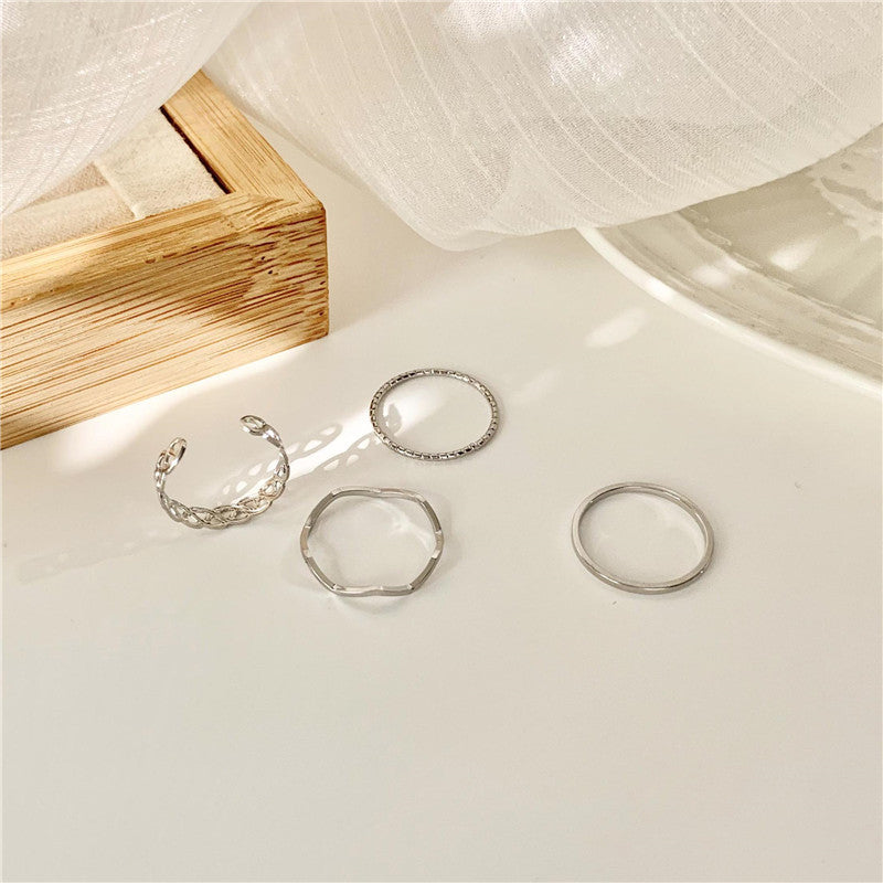 Style Twist Wave Set Combined Female Rings