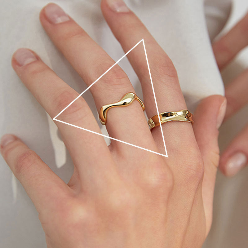 Sier Simple Retro Loving Heart With Opening Index Rings