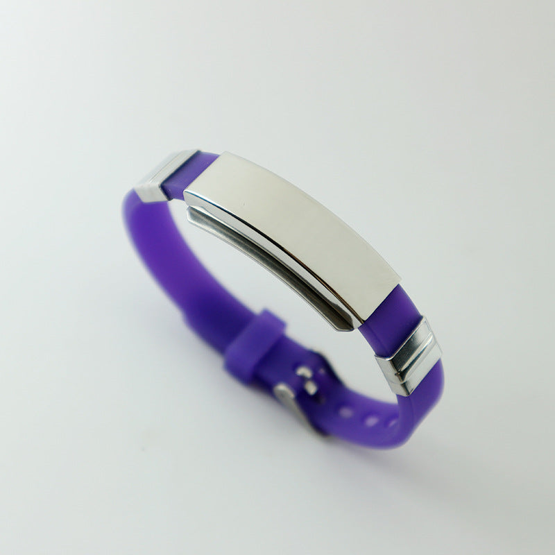 Titanium Steel Korean Style Personalized Lettering Gift Silicone Stainless Bracelet