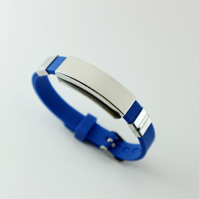 Titanium Steel Korean Style Personalized Lettering Gift Silicone Stainless Bracelet
