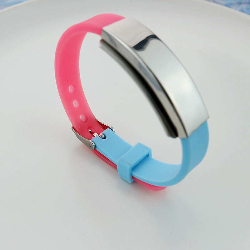 Titanium Steel Korean Style Personalized Lettering Gift Silicone Stainless Bracelet