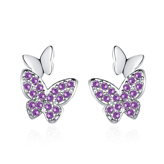 Butterfly Female Petite Simple Temperamental Ornament Earrings