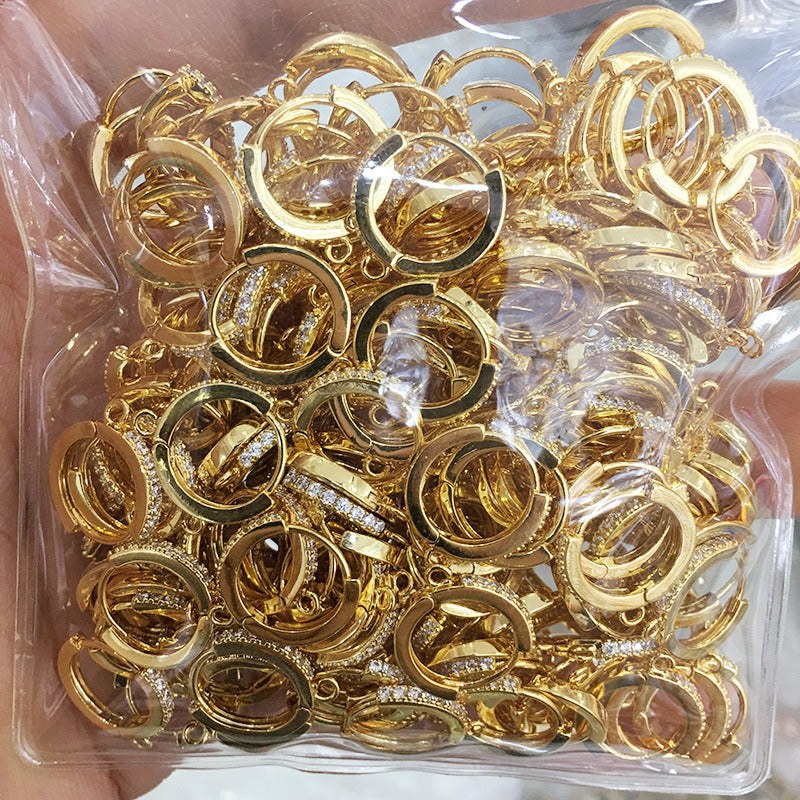 Retention Gilded Clip Micro Inlaid Zircon Material Simple Ear Buckle