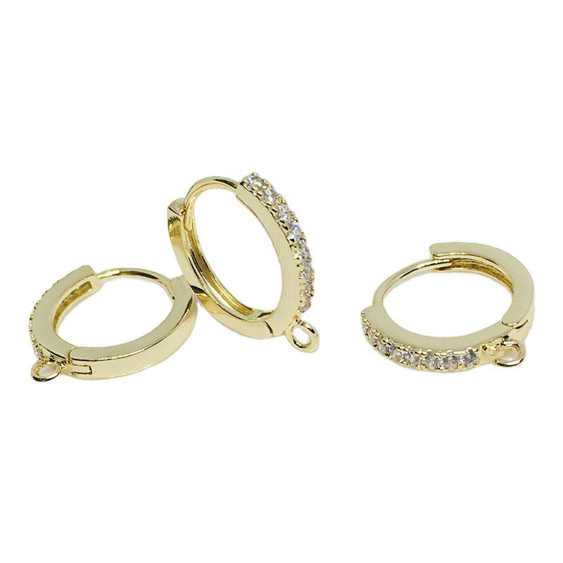 Retention Gilded Clip Micro Inlaid Zircon Material Simple Ear Buckle