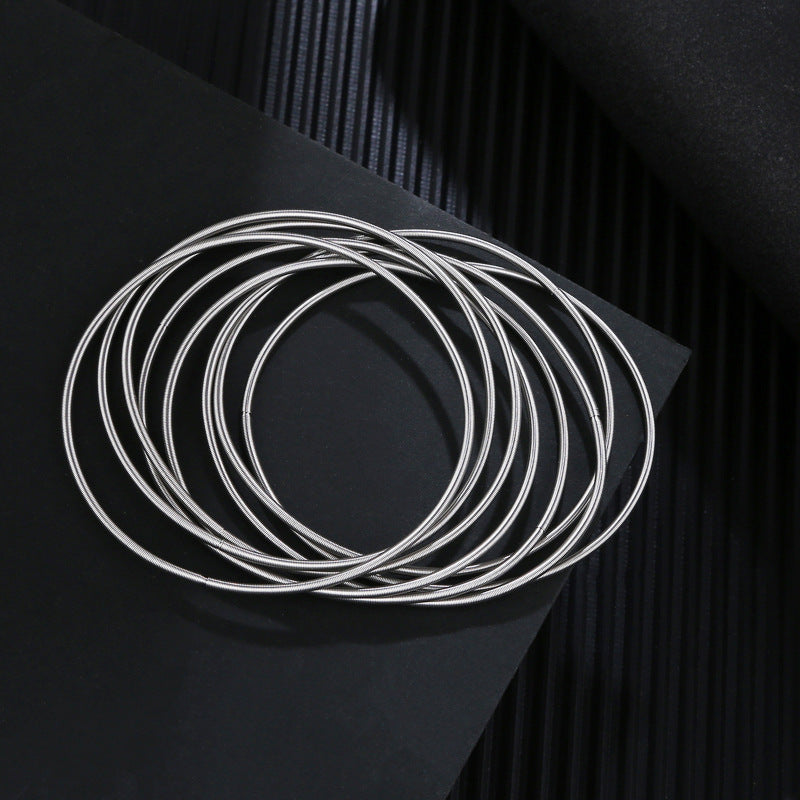 Stainless Steel Wire Diameter Spring Telescopic Tightening Screw Bracelet