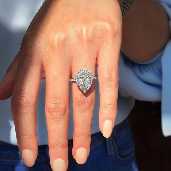 Women's Stylish Birthday Gift Zircon Clothing Accessory Ring