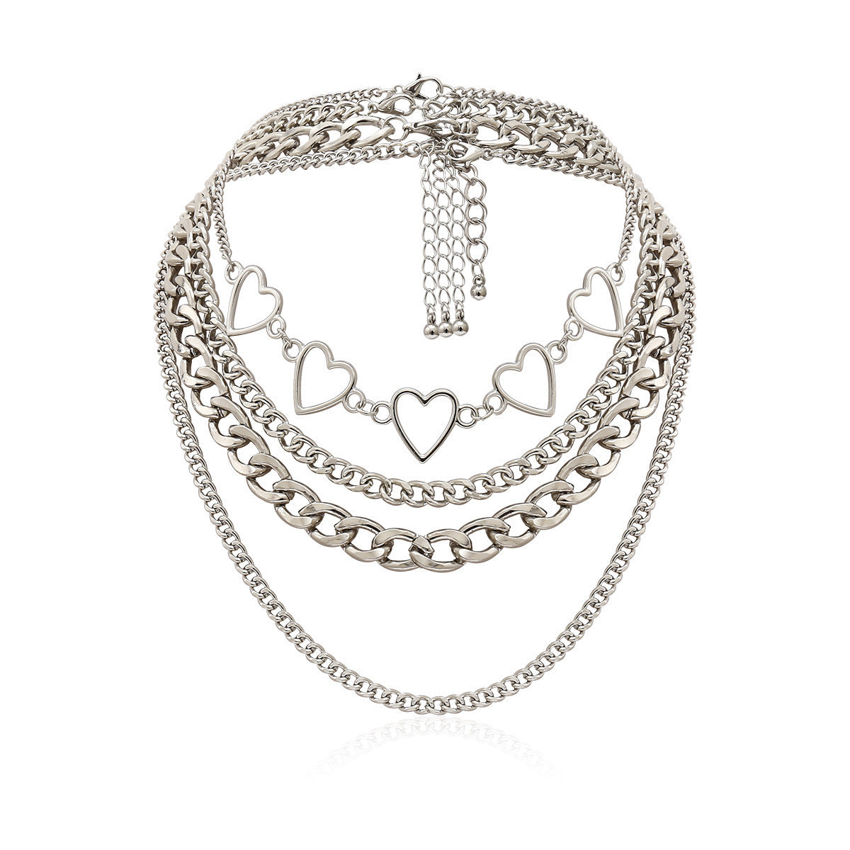 Women's Hip Hop Punk Trendy Pin Fashion Retro Key Lock Necklaces