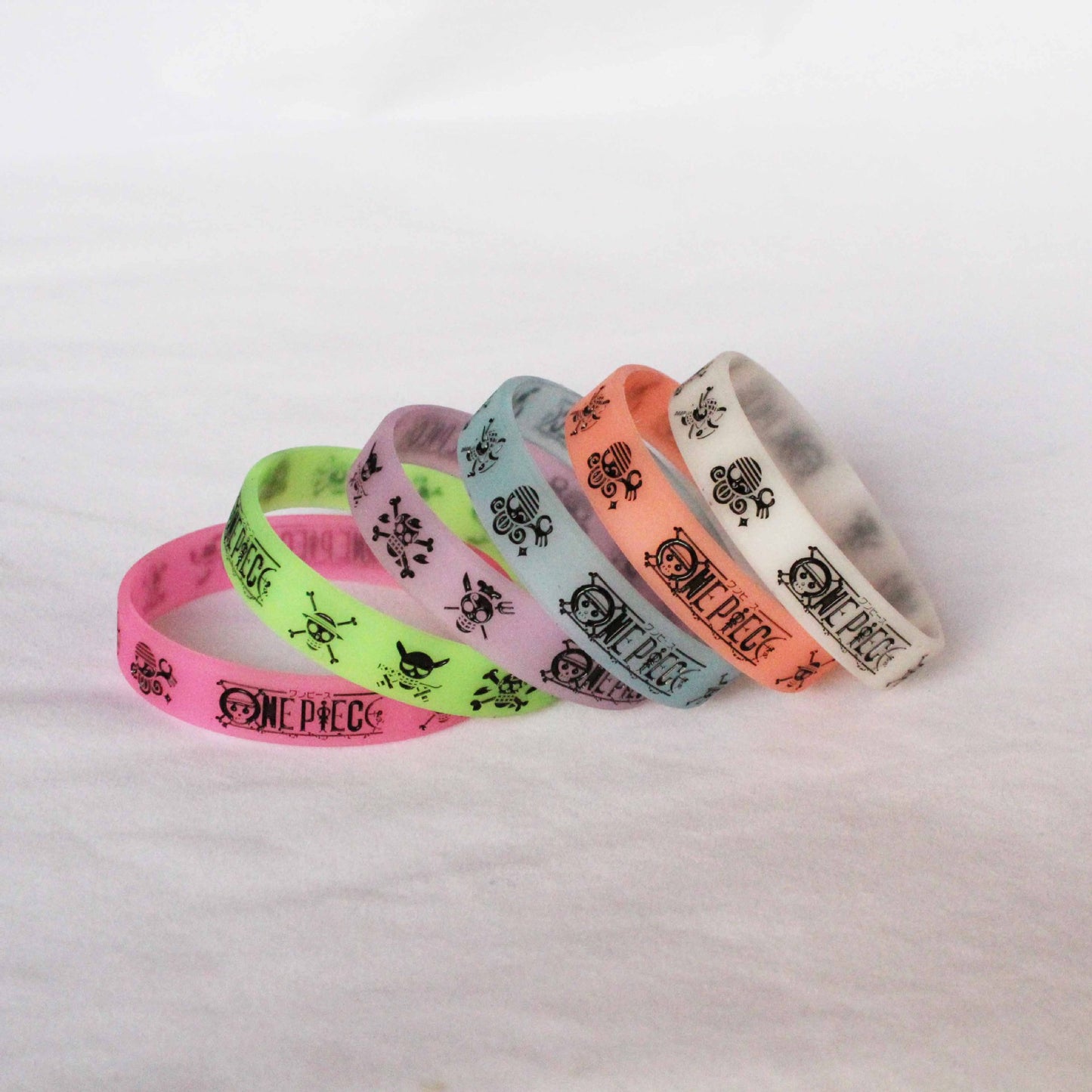 Engraved Gravure Cartoon Silicone One Piece Bracelets