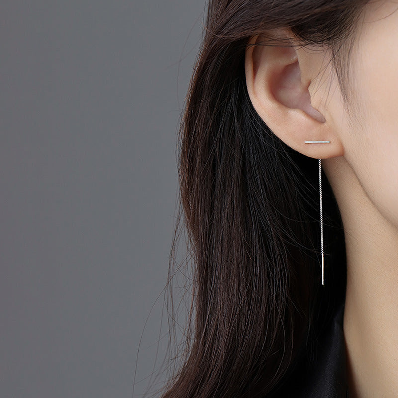 Women's Long Box Chain Tassel Simple Trendy Face Rings