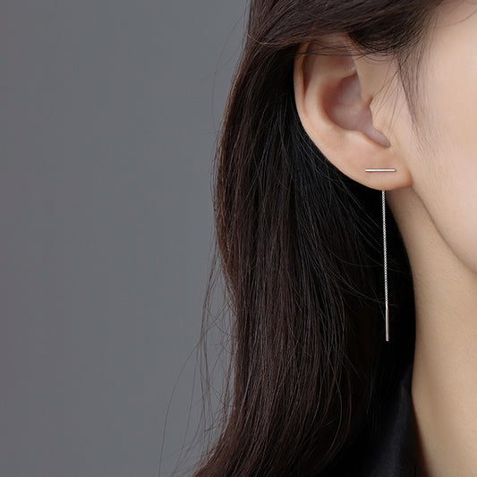 Women's Long Box Chain Tassel Simple Trendy Face Rings