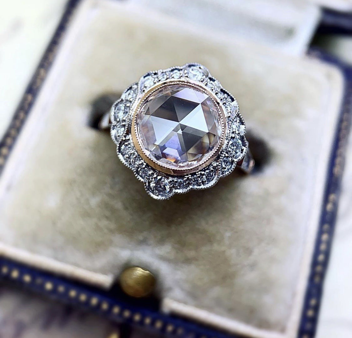 Complex Inlaid Color Zircon Trend Fashion Rings