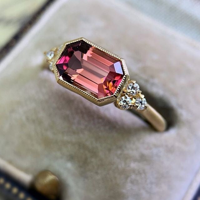 Complex Inlaid Color Zircon Trend Fashion Rings