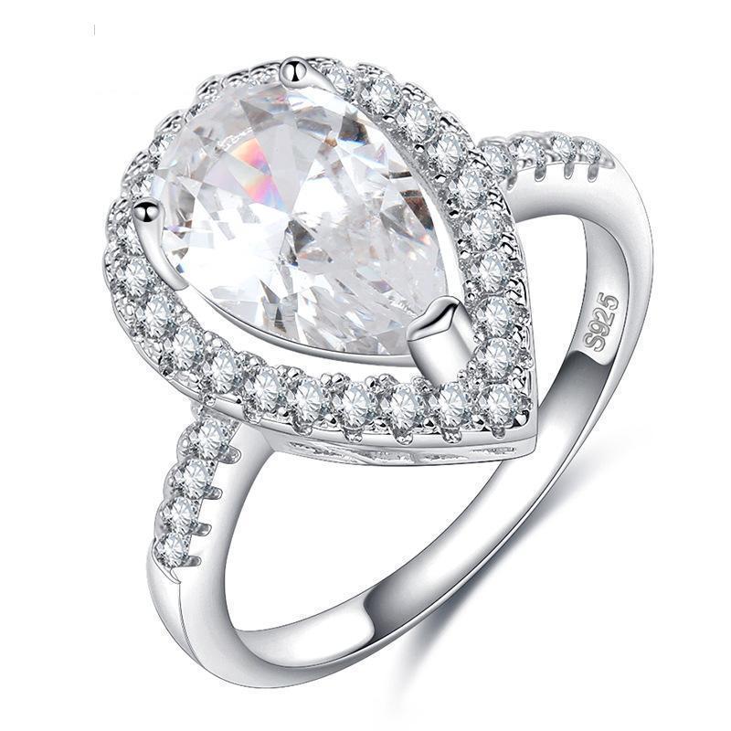 Women's Stylish Birthday Gift Zircon Clothing Accessory Ring