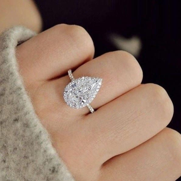 Women's Stylish Birthday Gift Zircon Clothing Accessory Ring