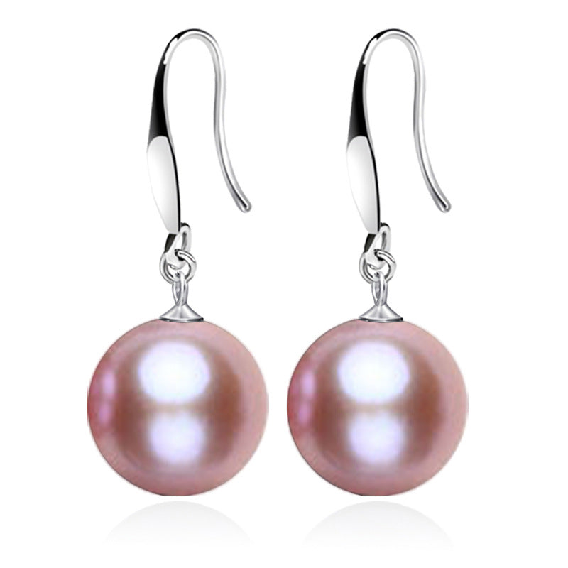 Sterling Sier Natural Shell Pearl Korean Stud Earrings