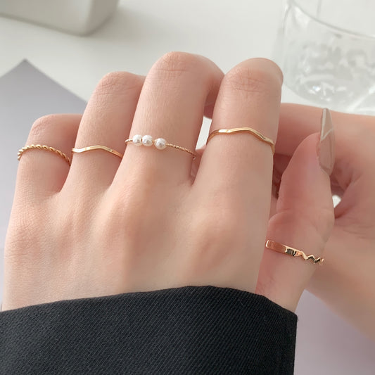 Simple Female Retro Design Fashion Personality Cold Style Hand Rings