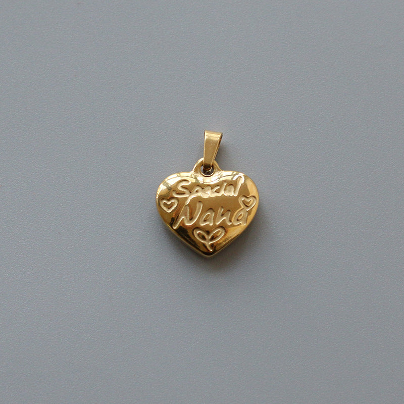 Rose Drop-shaped Stainless Steel Gold Plated Pendants