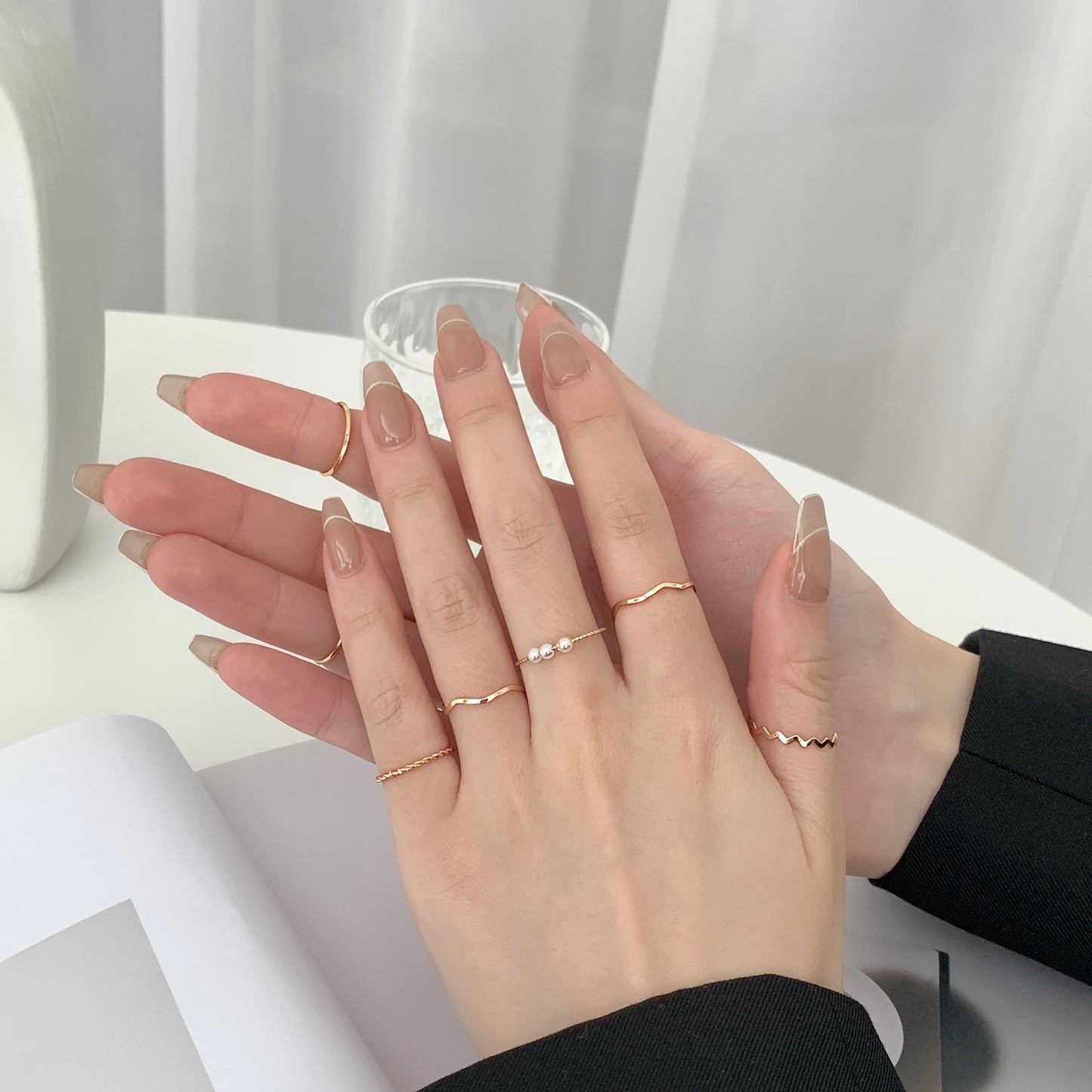 Simple Female Retro Design Fashion Personality Cold Style Hand Rings