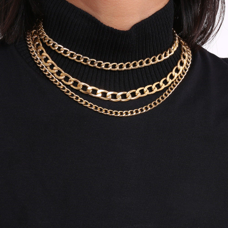 Women's Hip Hop Geometric Retro Simple Personality Chain Tassel Necklace