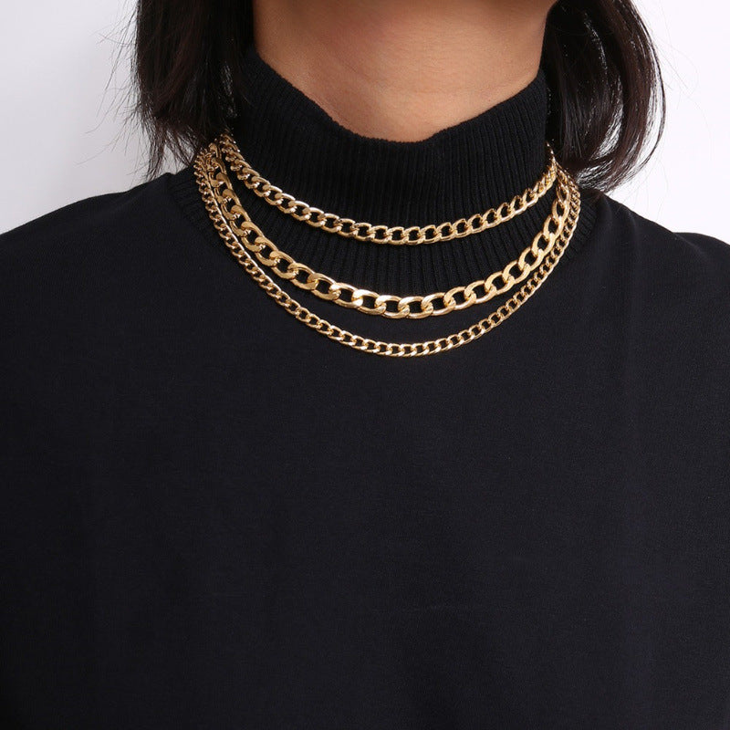 Women's Hip Hop Geometric Retro Simple Personality Chain Tassel Necklace