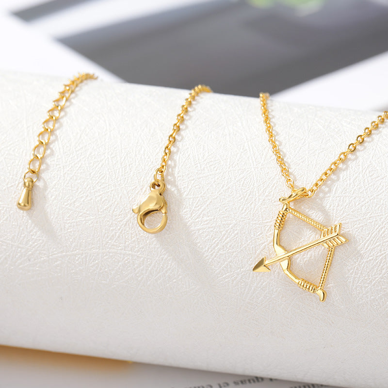 Bow Arrow Modeling Gothic Cupid Gift Necklaces