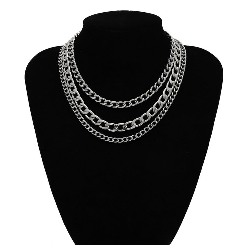 Women's Hip Hop Geometric Retro Simple Personality Chain Tassel Necklace