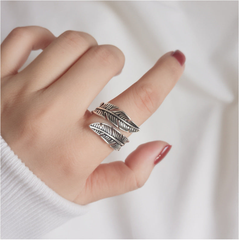 Stacked Vintage Female Design Simple Cold Rings