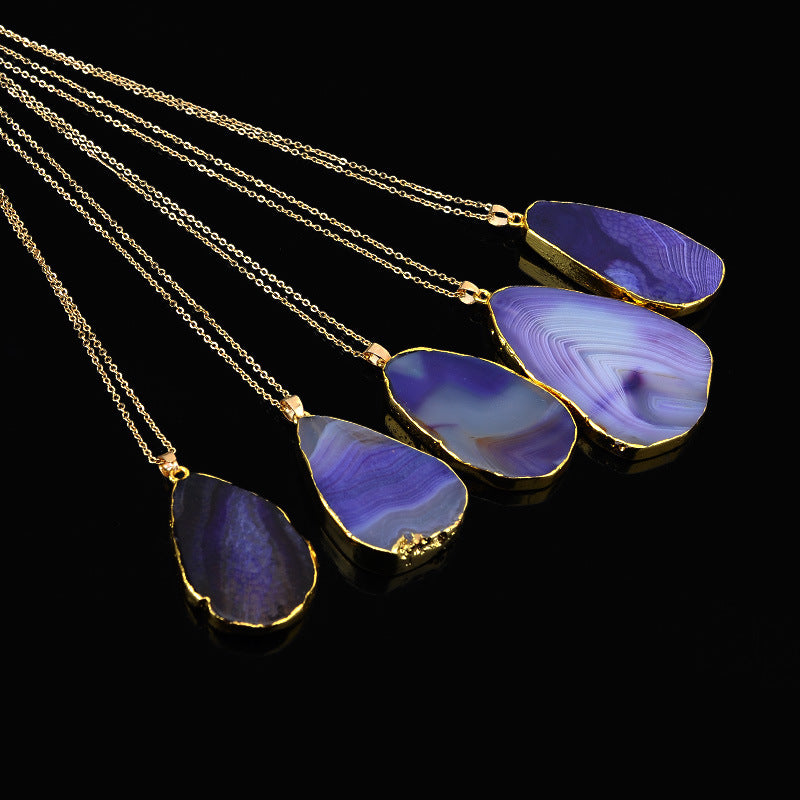 Crystal Cut Pattern Geometric Irregular Clavicle Chain Neck Necklace