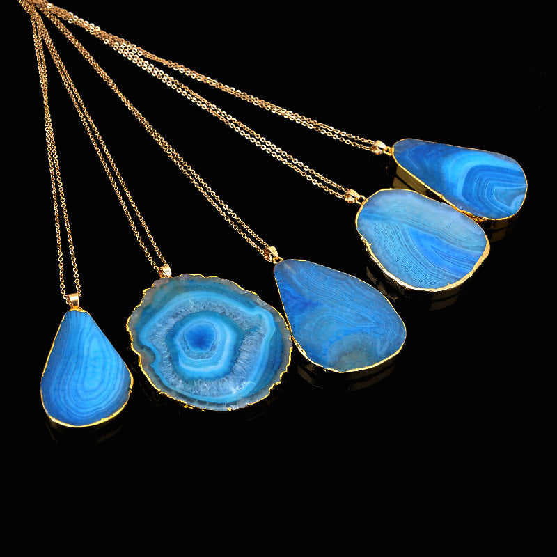 Crystal Cut Pattern Geometric Irregular Clavicle Chain Neck Necklace