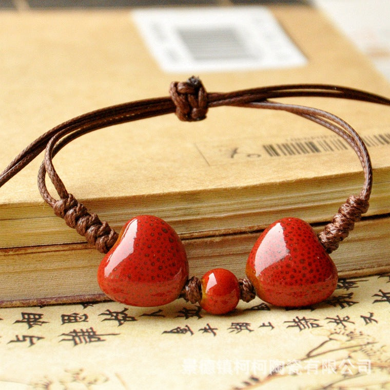 Ornament Woven Ceramic Kiln Baked Female Bracelets