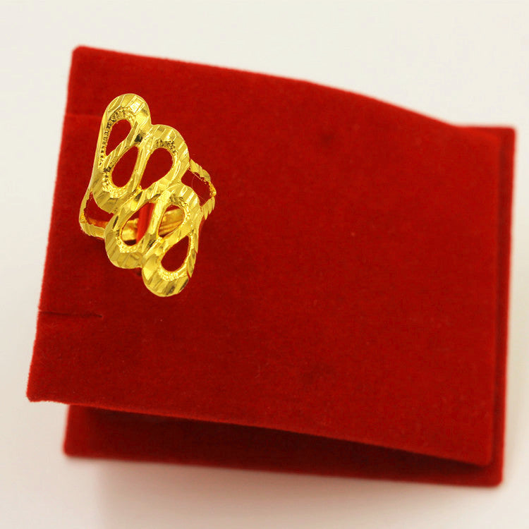 Women's Gold Starry Flower Butterfly Ornament Korean Rings